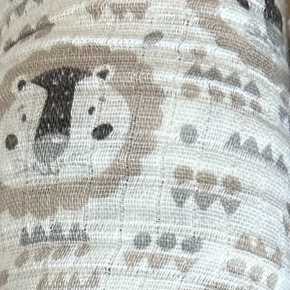 Modern Baby 100% Cotton Muslin Blankets 2 Pack Gray/Beige/Cream 36" x 40… - Picture 2 of 7